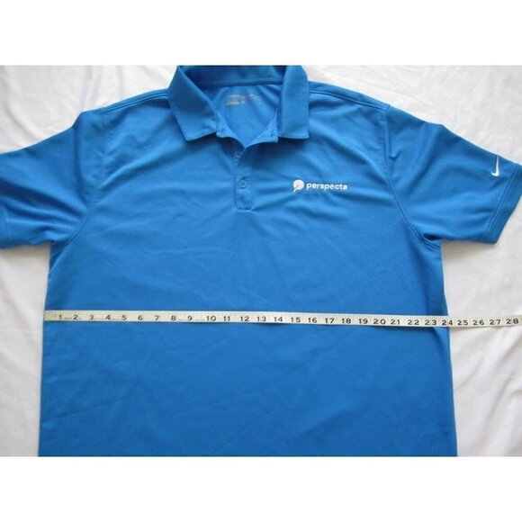 Men's Nike Golf Dri Fit Blue Polyester Short Sleeve Polo Shirt Size XL (MT3) - Picture 4 of 8